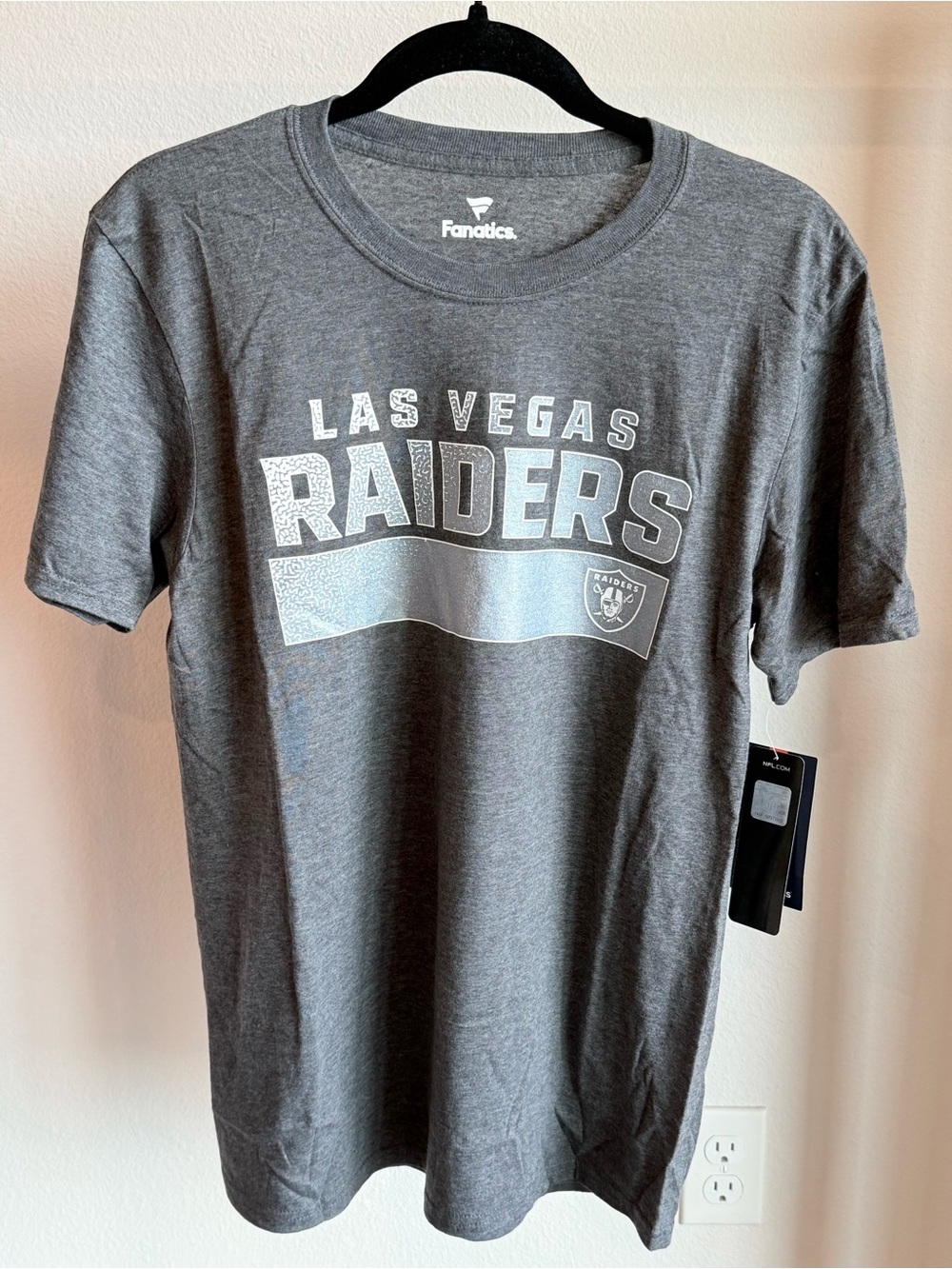Fanatics Las Vegas Raiders Gray Short-Sleeve Graphic Tee